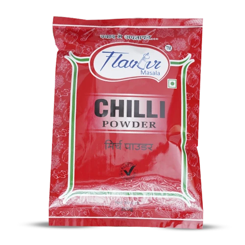 Pillow pouch for red chilli powder and everyday retail spice packaging